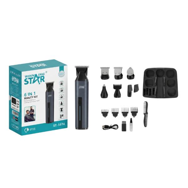 Winning Star 6-in-1 rechargeable hair trimmer