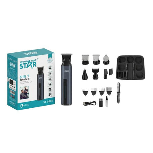 Winning Star 6-in-1 rechargeable hair trimmer